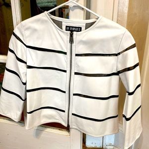 In Transit 2 White Leather Blazer